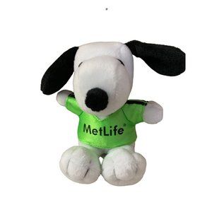 Metlife Snoopy Plush With Green MetLife Shirt without Soccer Ball